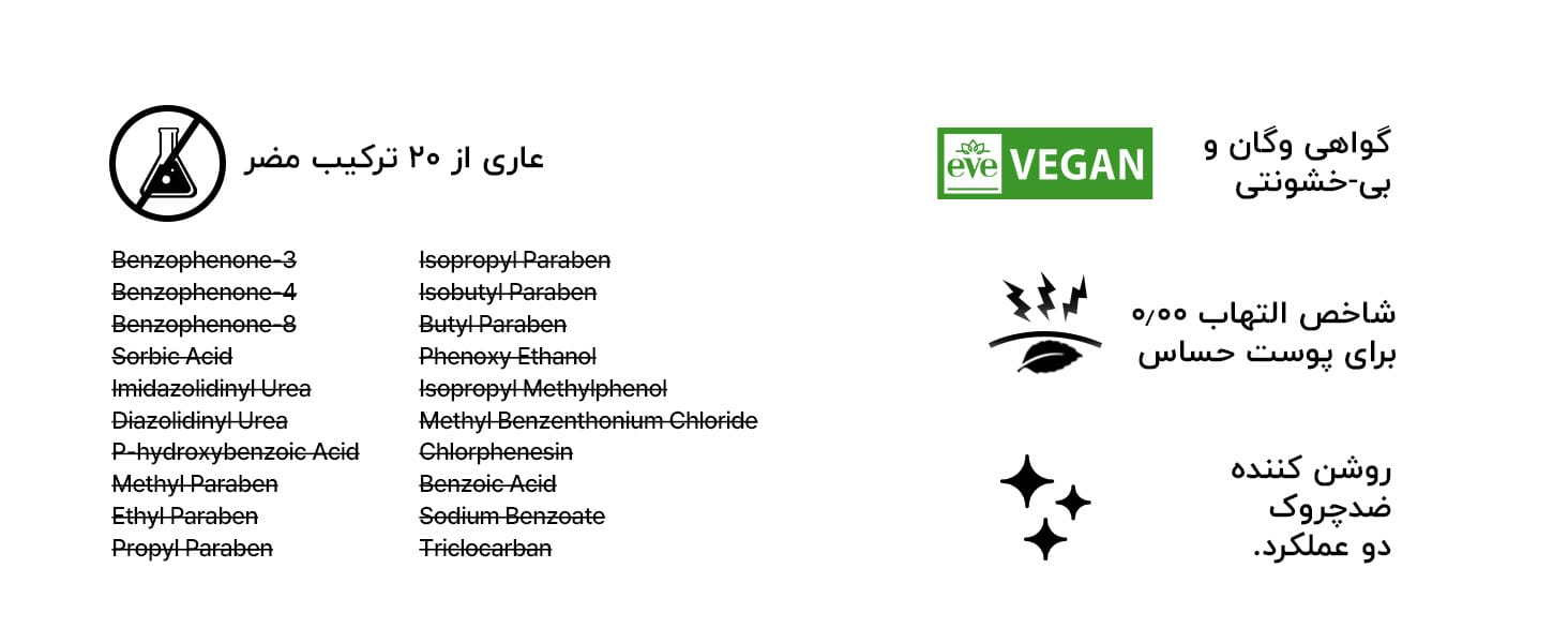 ترکیبات خالی از مواد مضر در سرم رتینول قوی صورت سام بای می
