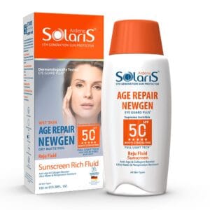 ضدآفتاب بی‌رنگ ضدچروک ایج ریپیر نیوژن سولاریس SPF50+