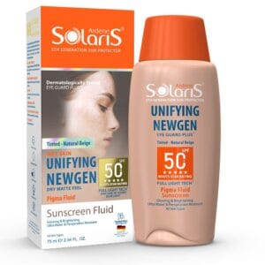 ضد آفتاب فلوئیدی رنگی سولاریس با SPF50+