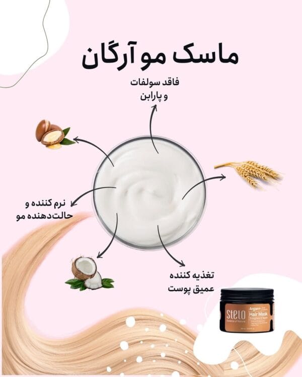 ماسک مو آرگان+ استلو (Stelo Argan+ Hair Mask)