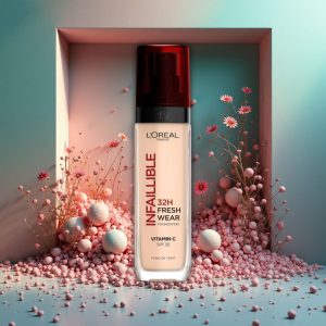 کرم پودر لورال شیشه ای