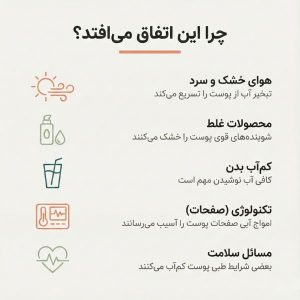 چرا پوست کم آب یا دهیدراته می شود