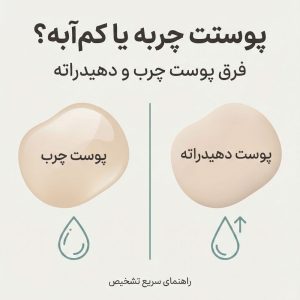 کاور مقاله: تفاوت پوست چرب و پوست دهیدراته (چربی یا کم‌آبی)