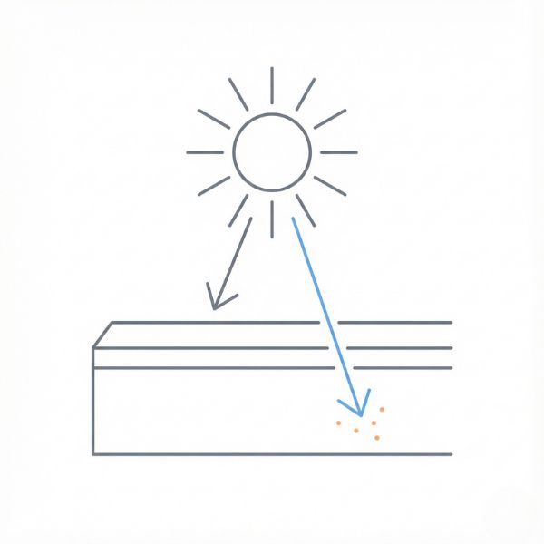 تصویر کاور مینیمال درباره اشعه UVA و محافظت از پوست در برابر آسیب پنهان نور خورشید