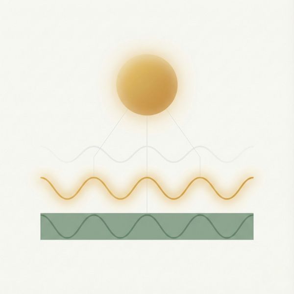 تصویر شاخص مینیمال درباره اشعه UVB و محافظت از پوست در برابر نور خورشید (هانالایف)