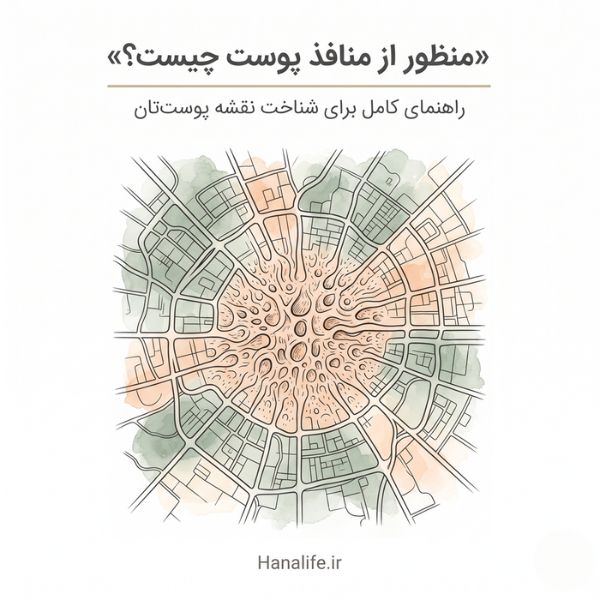 تصویر مفهومی نقشه شهر که به منافذ پوست تبدیل می‌شود — منافذ پوست چیست — هانالایف