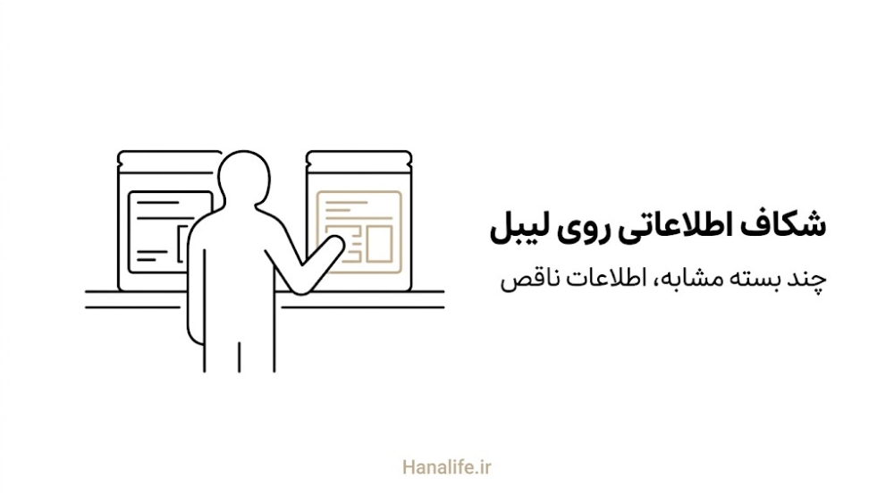 خریدار مردد در فروشگاه میان چند بسته مشابه مکمل کلاژن بدون اطلاعات کامل درباره ترکیبات روی لیبل