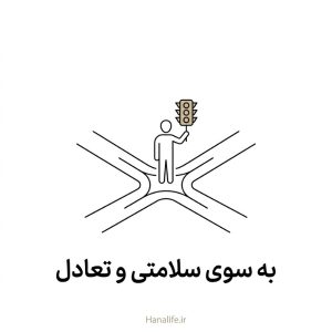 تقاطع خطوط پوستی با علامت راهنما، نماد لایه‌بندی مواد فعال و امنیت سد پوستی — هانالایف