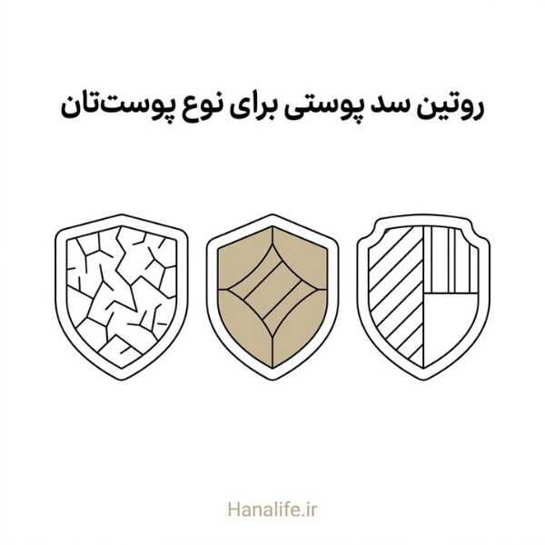 سه زره خطی مینیمال نمادی از سد پوستی پوست چرب، خشک و حساس — سد پوستی — هانالایف
