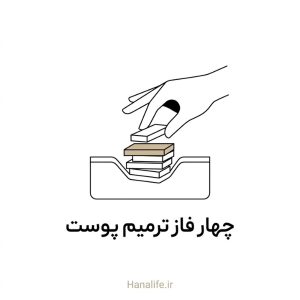 تصویر مفهومی چهار فاز ترمیم زخم پوست با استعاره ساخت‌وساز — ترمیم زخم پوست — هانالایف