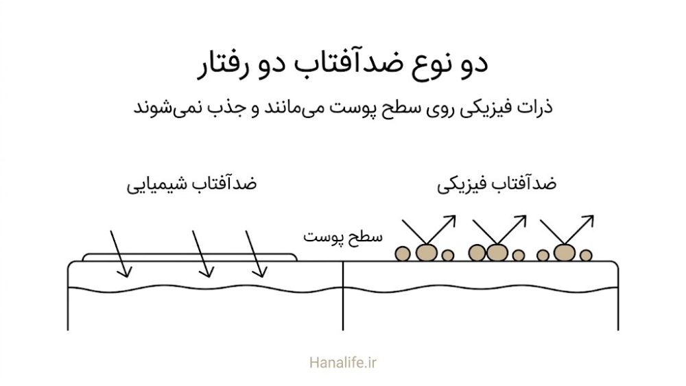 مقایسه ضد آفتاب فیزیکی روی سطح پوست و ضد آفتاب شیمیایی؛ ضد آفتاب برای لک در بارداری