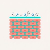 تصویر نمادین از سد دفاعی سالم و آسیب‌دیده پوست